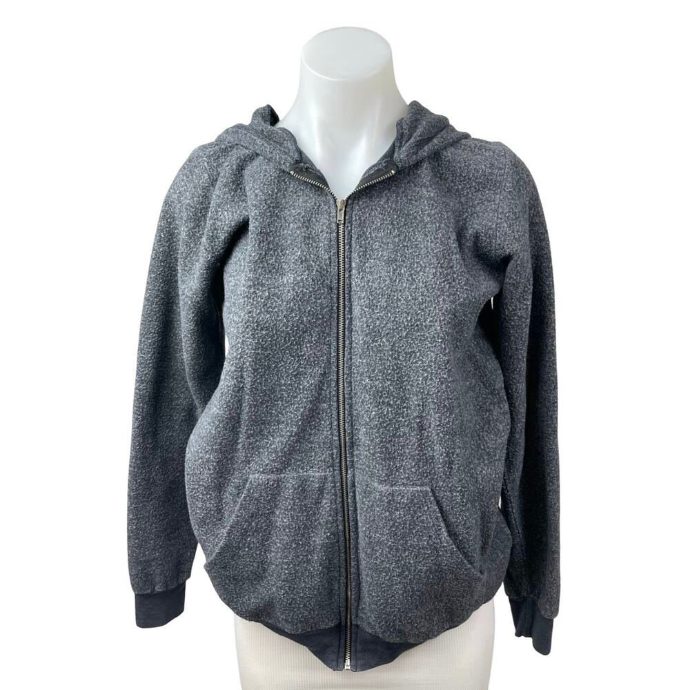 John Galt Women's Gray Hooded Long Sleeve Sweater Hoodie Sweatshirt Jacket Top M